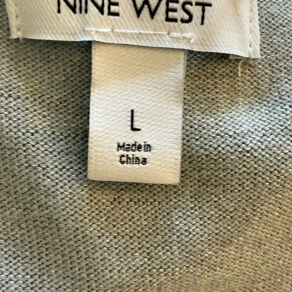 NWT Women's Nine West Essential Cardigan Light Grey size large - Picture 7 of 9